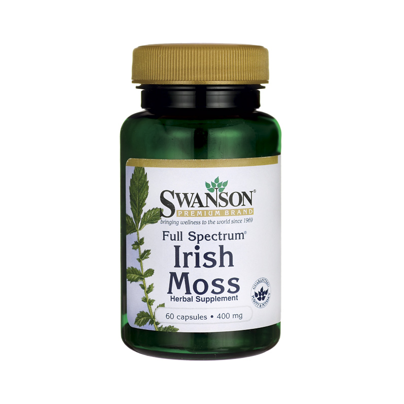 Swanson Full Spectrum Irish Moss (muschi irlandez) 400 mg - 60 Capsule Beneficii Irish Moss: sustine sanatatea tiroidei, sprijin