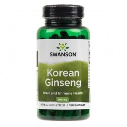 Supliment alimentar Korean Ginseng, 500mg - 100 Capsule, Swanson Beneficii ginseng- antioxidant puternic care poate reduce infla