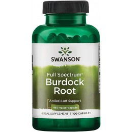 Supliment alimentar Burdock Root (Radacina de brusture) 460mg - 100 Capsule, Swanson Beneficii Burdock Root (Radacina de brustur