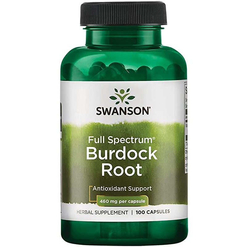 Swanson Burdock Root (Radacina de brusture) 460mg - 100 Capsule Beneficii Burdock Root (Radacina de brusture): puternic antioxid