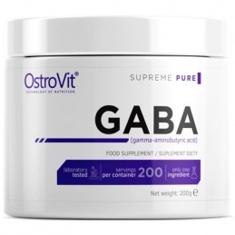 OstroVit Supreme Pure GABA 200 grame pudra Beneficii GABA: promoveaza relaxarea, sustine un somn linistit si odihnitor, imbunata