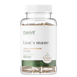 Lion's Mane vege - Coama leului 60 Capsule, OstroVit Lion's Mane vege - Coama leului Beneficii: nootropic, bun antioxidant, supo