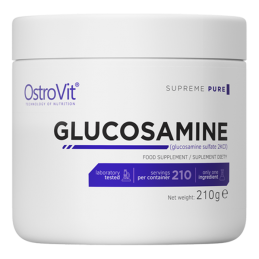 Pure Glucosamine, 210 grame- Are efect antiinflamator și analgezic asupra sistemului osos, reconstrucția cartilajului articular 
