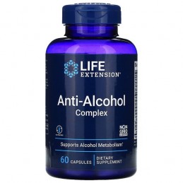 Supliment alimentar Anti-Alcohol Complex - 60 Capsule, Life Extension Beneficii complex anti-alcool- sprijina functia optima a f