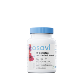 Osavi B-Complex with Choline & Inositol - 60 Capsule Beneficii B-Complex cu Colina si Inositol: Vitaminele B1, B3, B6, B7 si B12