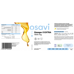Osavi Omega-3 Extra, 1300mg (cu aroma de lamaie) - 60 Capsule Beneficii Omega 3: risc redus de boli cardiovasculare, risc redus 