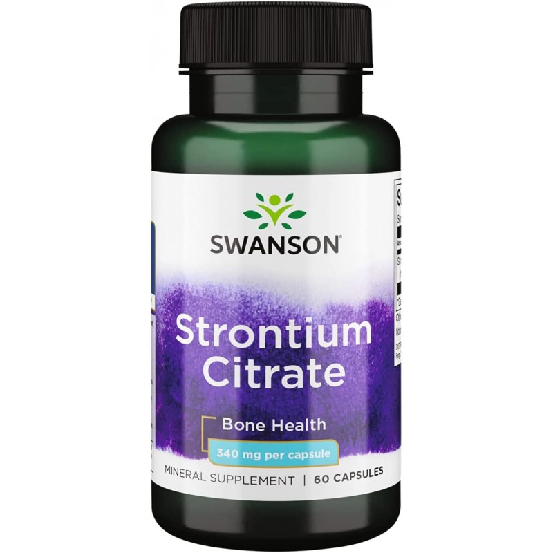 Strontium Citrate Bone Maker 340 mg 60 Capsule, Swanson Strontium Citrate beneficii: strontiul este unul dintre cele mai abunden