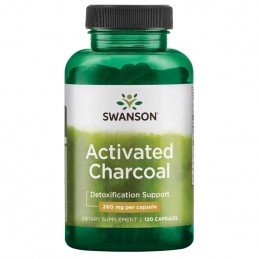Swanson Activated Charcoal (Carbune activat) 260 mg - 120 Capsule Beneficiile carbunelui activat: ajuta in detoxifiere, suport p