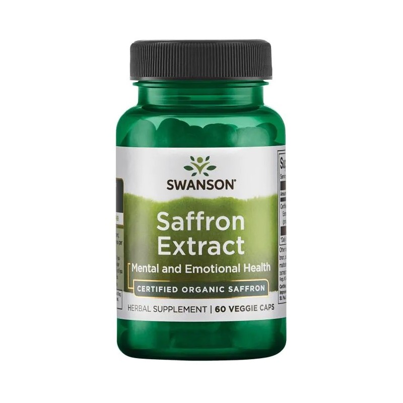 Swanson Saffron Extract 2% Safranal, 30mg - 60 Capsule Beneficii Sofran: promoveaza o stare de spirit buna si echilibrul mental,