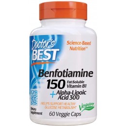 Benfotiamine 150 + Alpha-Lipoic Acid 300 - 60 Capsule (ajuta la sustinerea sistemului circulator si nervos) Beneficii Benfotiami