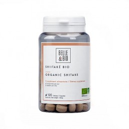 Belle&Bio Shiitake Extract Bio 120 Capsule Beneficii Shiitake: minimizeaza obezitatea, sustine functia imuna, sustine sanatatea 