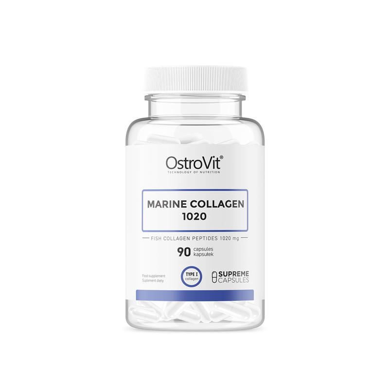 Marine Collagen 1020 mg 90 Capsule, OstroVit Marine Collagen beneficii: OstroVit Marine Collagen este un supliment alimentar ce 