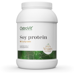 Soy Protein Vege pulbere 700 grame, OstroVit Beneficii Soy Protein- continut ridicat de proteine, sursa de aminoacizi ramificati