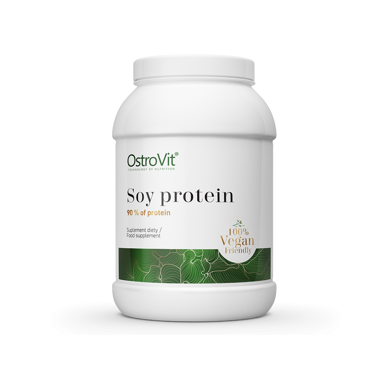 OstroVit Soy Protein VEGE 700 g Beneficii Soy Protein: continut ridicat de proteine, sursa de aminoacizi ramificati BCAA, actiun