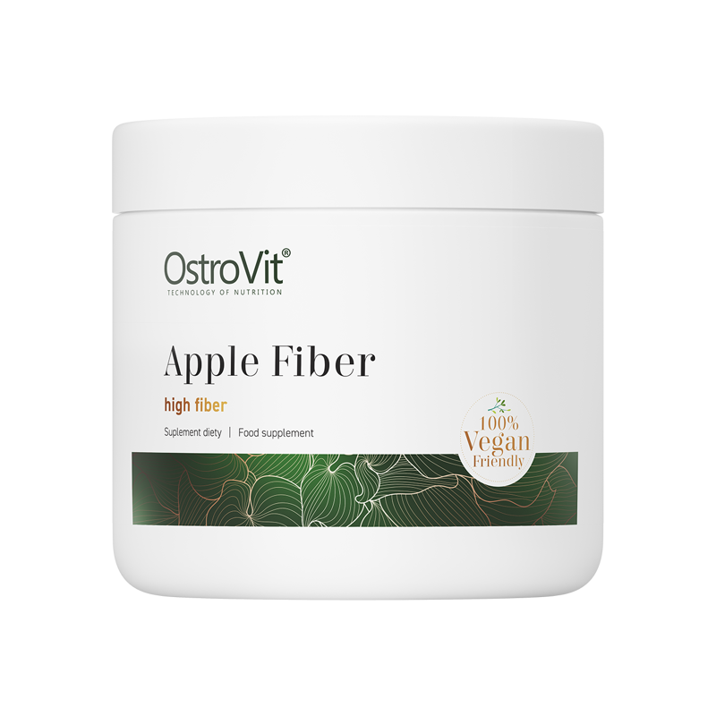 Apple Fiber vege pulbere 200 grame (Fibre de mere) OstroVit Apple Fiber vege pulbere (Fibre de mere) beneficii: supliment alimen