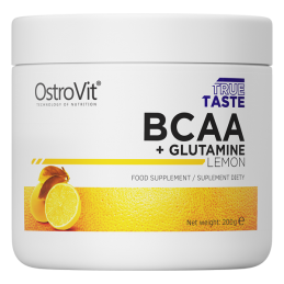 OstroVit BCAA + Glutamine 200 g (cu aroma de lamaie) Beneficii BCAA + Glutamina: este un supliment de top pentru persoanele acti