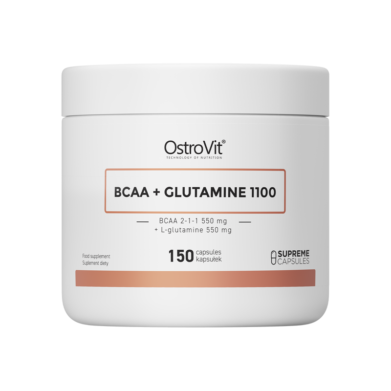 OstroVit Supreme Capsules BCAA + Glutamine 1100 mg - 150 Capsule Beneficii BCAA + Glutamina: contribuie la cresterea rezistentei