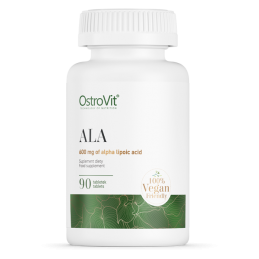 OstroVit ALA 90 tablete (acid alpha lipoic) Beneficii ALA: unul dintre cei mai puternici antioxidanti, ideal pentru reducerea gr