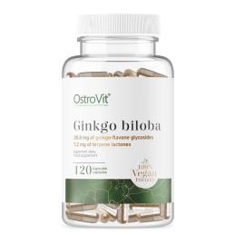 OstroVit Ginkgo Biloba VEGE 120 Capsule Beneficii Ginkgo Biloba: poate sustine sistemele circulator si cardiovascular, are efect