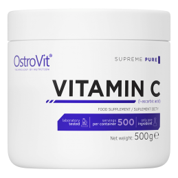 OstroVit Supreme Pure Vitamina C pudra 500 grame Efecte si beneficii ale Vitaminei C: sustine functionarea normala a sistemului 