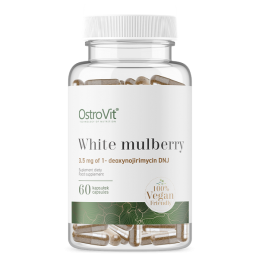White Mulberry VEGE 60 Caps (Extract din frunze de dud alb)-ajuta la „reducerea” grasimii corporale, efect antioxidant Beneficii