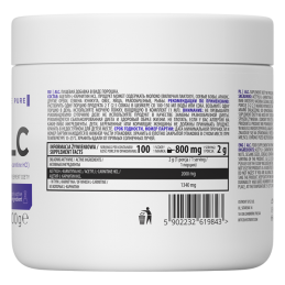 OstroVit ALC Acetyl L-Carnitine pudra 200 grame Beneficii ALC Carnitina: sprijina procesele de ardere a grasimilor (absorbtia de