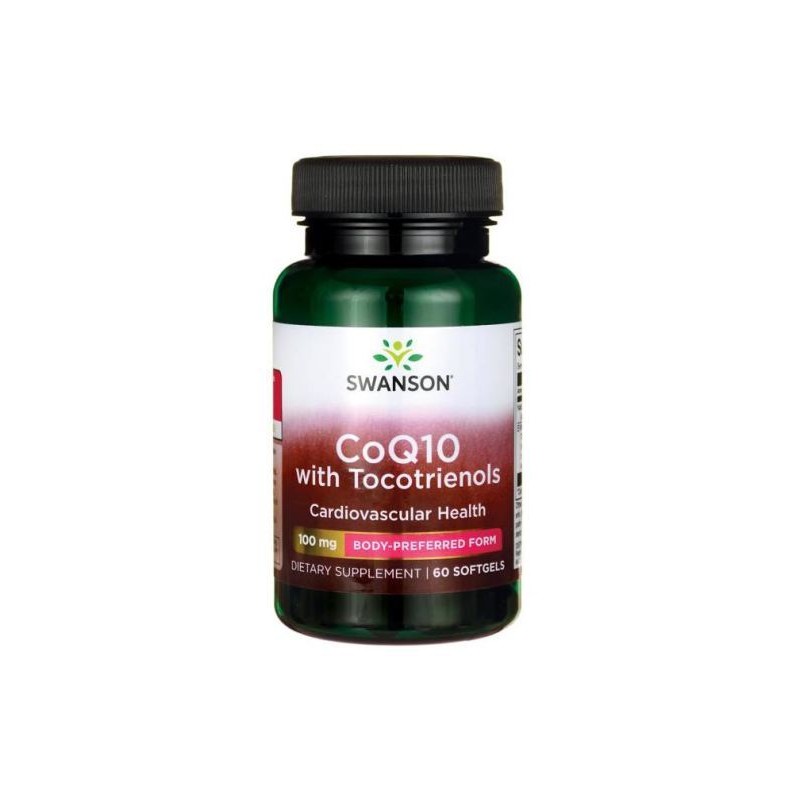 Swanson CoQ10 with 10mg Tocotrienols, 100mg - 60 Capsule (suport cardiovascular) Beneficii CoQ10: sustine sistemul cardiovascula