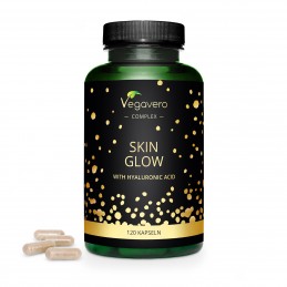 Vegavero Skin Glow Complex 120 Capsule BENEFICII SKIN GLOW COMPLEX: formula vegana unica, cu ingrediente de inalta calitate, det