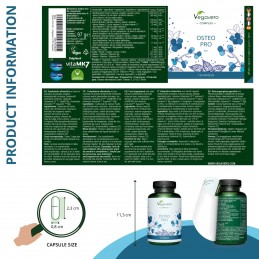 Vegavero Osteo Pro Complex 120 Capsule BENEFICII OSTEO PRO- amelioreaza durerile articulare, sprijina mobilitatea, sprijin natur