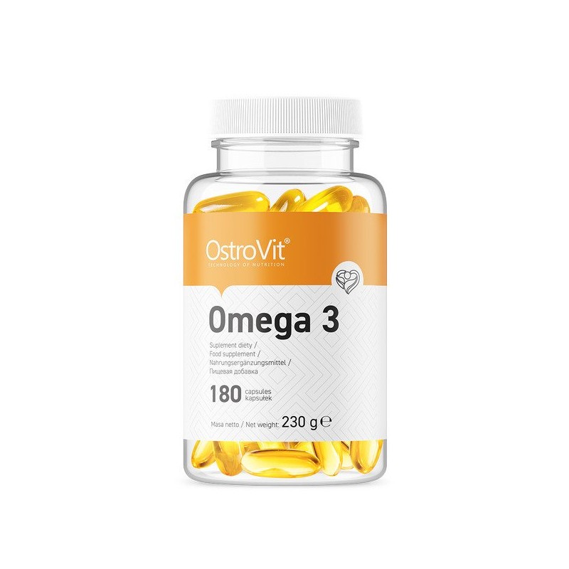 Omega 3 1000mg 180 Capsule, OstroVit Omega 3 ulei de peste beneficii: ofera un raport de 3:2 bazat pe dovezi de EPA:DHA, promove