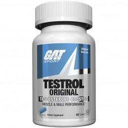 Supliment alimentar Testrol Original 60 Capsule (pentru barbati), GAT Sport BENEFICII TESTROL- ajuta la formarea tesutului slab/