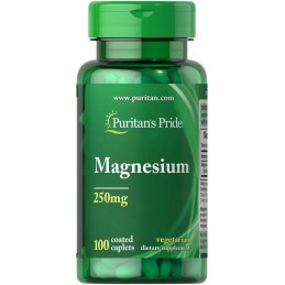 Magnesium 250mg - 100 Capsule (ajuta la transformarea carbohidratilor, a proteinelor si a grasimilor in energie) BENEFICII MAGNE