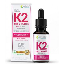Vitamina K2 MK7 - 30 ml (ajuta la mentinerea oaselor sanatoase, potrivit pentru vegani si vegetarieni) BENEFICII VITAMINA K2 MK7