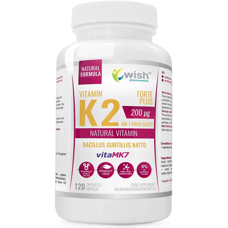 Vitamina K2 200 mcg, 120 tablete Notificat la Ministerul Sanatatii - Nr: 6208  - 1