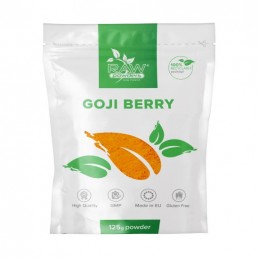 Raw Powders Goji Berry Pudra - 125 grame BENEFICII GOJI: ajuta la mentinerea functionarii normale a sistemului imunitar, joaca u