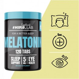 Mela'tonină 5mg 120 Tablete, HiroLab, (Pastila de somn) Melatonina beneficii: Pastila de somn, imbunatateste calitatea somnului,