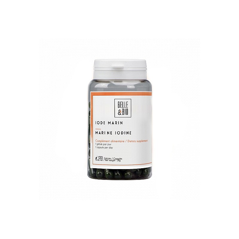 Belle&Bio Iode Marin (iod marin) - 120 Capsule BENEFICII IOD: mentine un metabolism normal, actioneaza ca un antibiotic in organ