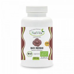 Supliment alimentar Reishi Bio 500 mg - 100 Capsule, Natvita Beneficii Reishi- intareste sistemul imunitar, lupta impotriva obos