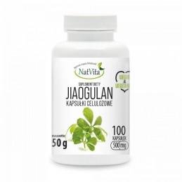 Supliment alimentar Jiaogulan (Gynostemma Pentaphyllum) capsule de celuloza 500mg - 100 Capsule, NatVita BENEFICII GYNOSTEMMA PE
