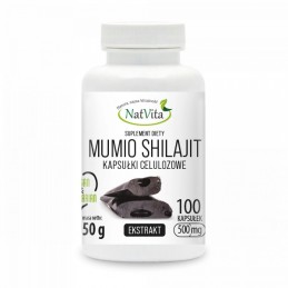 Supliment alimentar Mumio Shilajit Extract 500 mg - 100 Capsule, NatVita BENEFICII MUMIO SHILAJIT- sustine sanatatea creierului,
