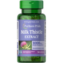 Puritan Pride, Milk Thistle 4:1 Extract 1000mg - 90 capsule Beneficii MILK THISTLE (Armurariu): sustine functia hepatica, protej