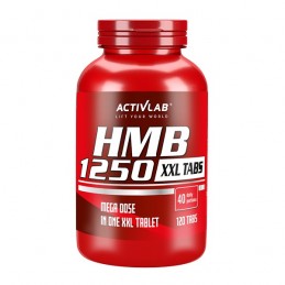 Activlab HMB 1250 XXL Tabs - 120 tablete BENEFICII HMB: constructor de masa slaba, protectie competitiva impotriva catabolismulu