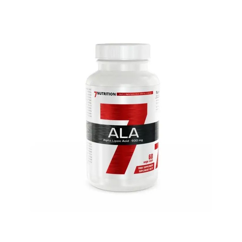7 Nutrition ALA 600mg - 60 capsule BENEFICII ALA: ALA este un supliment alimentar cu acid alfa lipoic de inalta calitate, concep