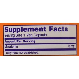 Now Foods Melatonin 5mg - 180 capsule BENEFICII MELATONINA: imbunatateste calitatea somnului, ajuta in scaderea tensiunii arteri