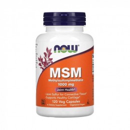 Now Foods MSM 1000mg - 120 capsule BENEFICII MSM: Reduce inflamatia articulara, Permite muschilor si articulatiilor sa se amelio