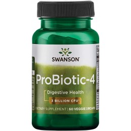 Swanson Probiotic - 4 - 3 miliarde CFU - 60 capsule BENEFICII PROBIOTIC: Digestie imbunatatita, Mentine nivelul bacteriilor bune