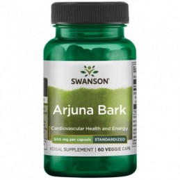 Swanson Arjuna 500mg - 60 capsule BENEFICII ARJUNA: ajuta la protejarea inimii impotriva hipertensiunii arteriale cronice, ajuta