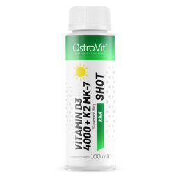 Vitamin D3 4000 + K2 MK-7 Shot 100 ml, sursa de vitamina K2 MK-7 OstroVit Vitamin D3 4000 + K2 MK-7 SHOT este un set de doua ing