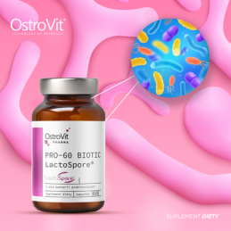 OstroVit Pharma PRO-60 BIOTIC LactoSpore 60 capsule OstroVit Pharma PRO-60 BIOTIC LactoSpore este un supliment alimentar sub for