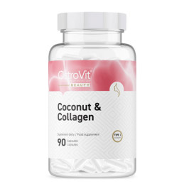 Marine Collagen & MCT Oil from coconut, 90 capsule, pentru a regenera articulatiile deteriorate OstroVit Colagen marin &amp; Ule